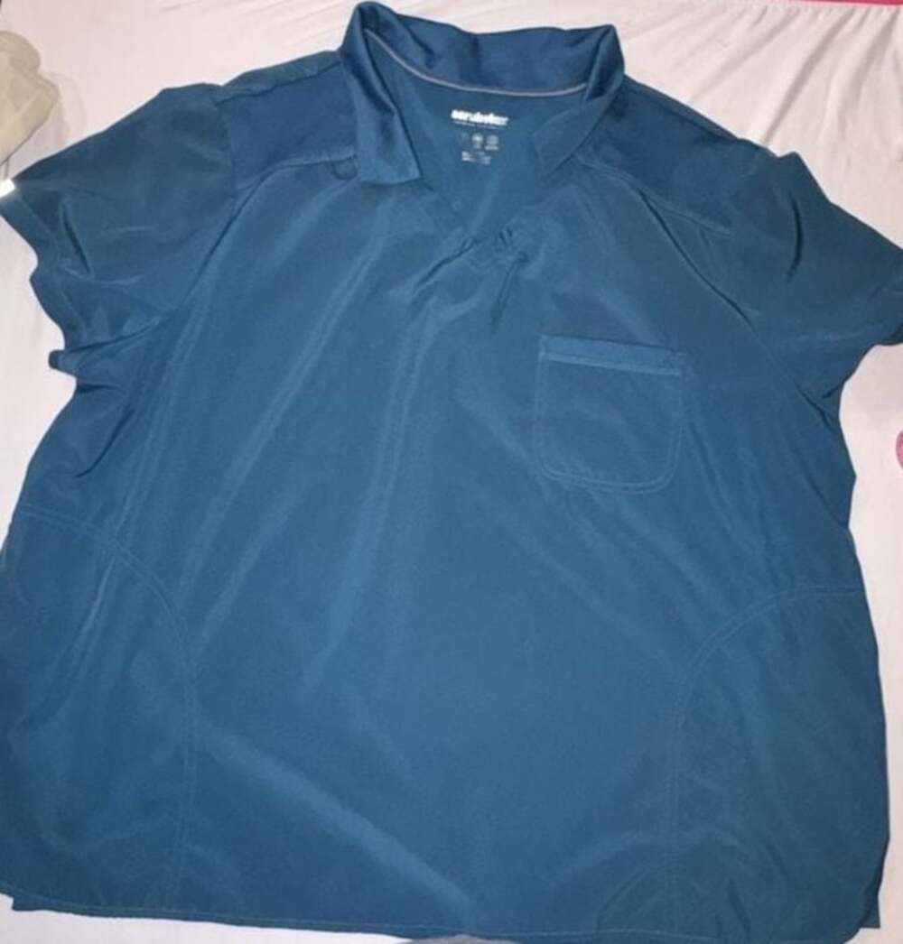 J331 Scrubstar Premium Scrubwear Teal V-Neck Scrub Top Size 3XL